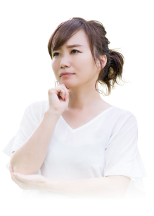 心配する女性の写真