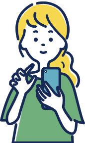 スマホを操作する女性のイラスト
